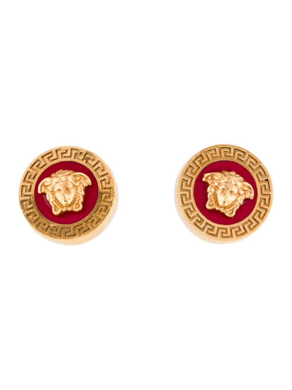 Versace Medusa Round Stud Earrings